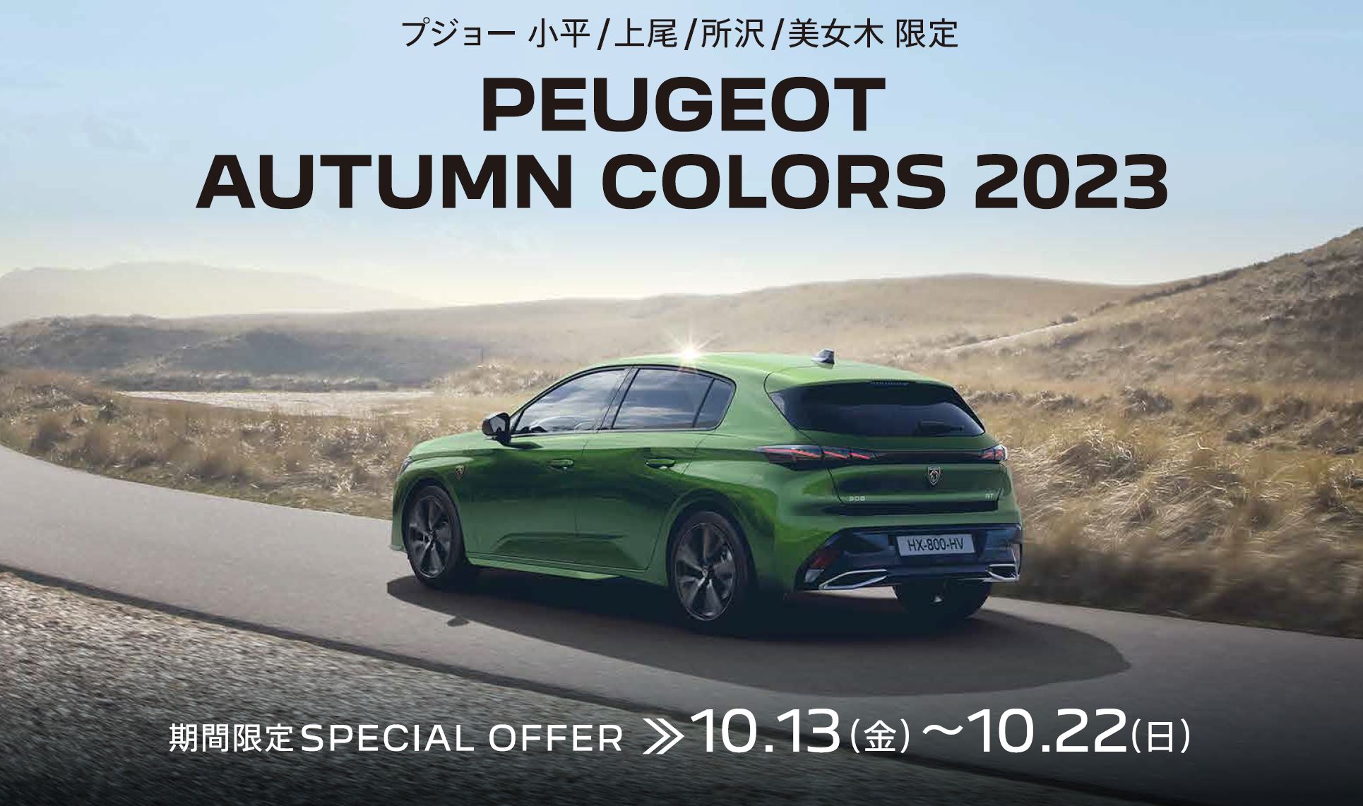 PEUGEOT 小平・上尾・所沢・美女木限定PEUGEOT AUTUMN COLORS 2023 